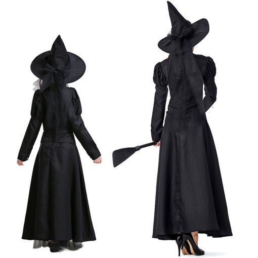 Wicked Witch Mother-Daughter Costume, Black Sorceress Cosplay Outfit for Halloween Stage Performance - Image 3