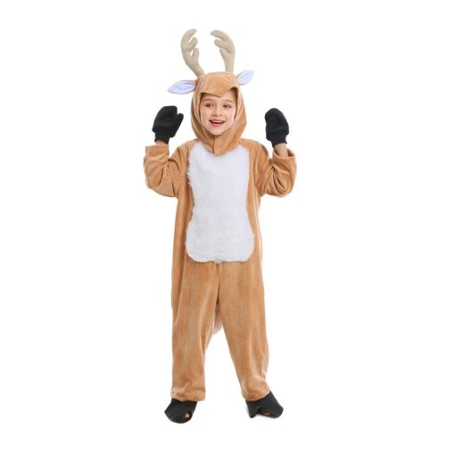 Christmas Reindeer Onesie for Adults & Kids - Soft Plush Family Matching Costume - Image 3