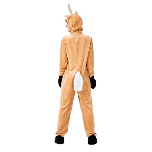 Christmas Reindeer Onesie for Adults & Kids - Soft Plush Family Matching Costume - Image 5