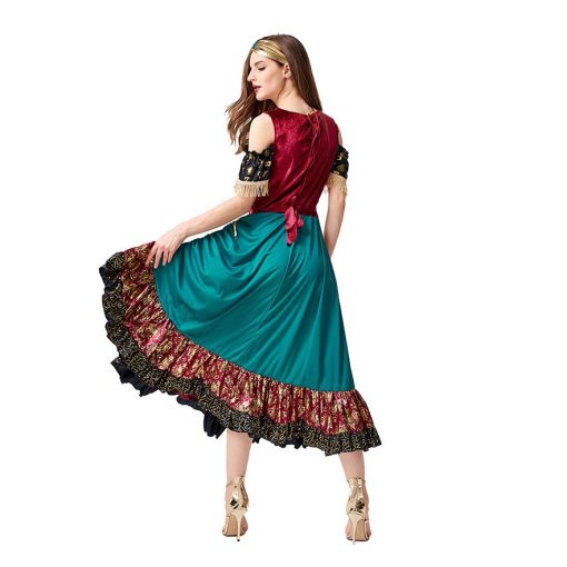 Starlight Gypsy: Women's Flamenco Dance Halloween Costume with Fortune Teller Theme