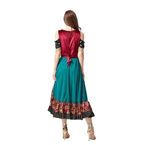 Starlight Gypsy: Women's Flamenco Dance Halloween Costume with Fortune Teller Theme - Image 5