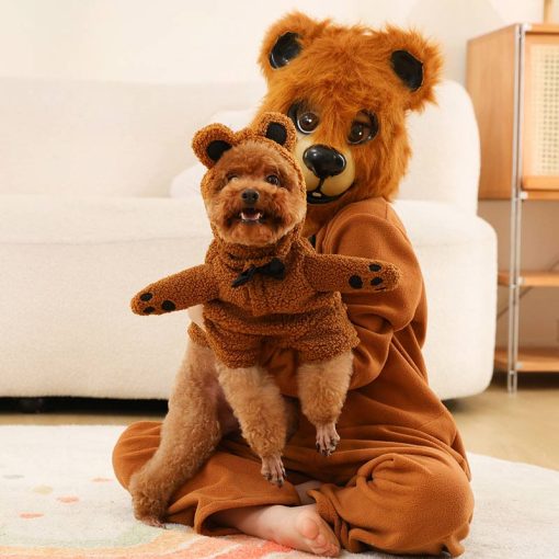 Halloween Family Matching Animal Onesies - Mr. Smiling Bear Plush Jumpsuit Costume for Kids, Adults, and Pets - Image 7