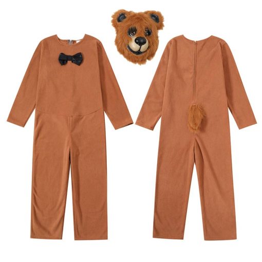 Halloween Family Matching Animal Onesies - Mr. Smiling Bear Plush Jumpsuit Costume for Kids, Adults, and Pets - Image 6