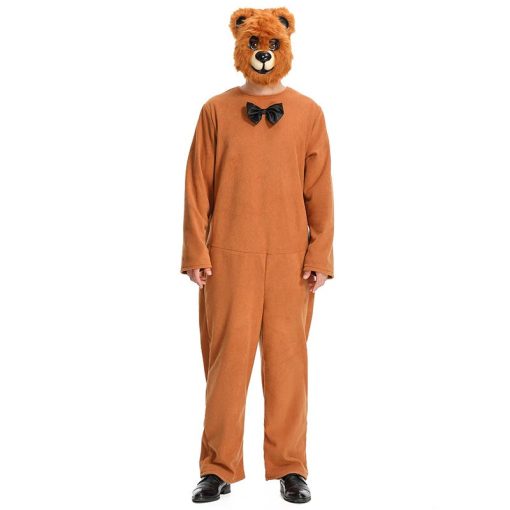 Halloween Family Matching Animal Onesies - Mr. Smiling Bear Plush Jumpsuit Costume for Kids, Adults, and Pets - Image 4