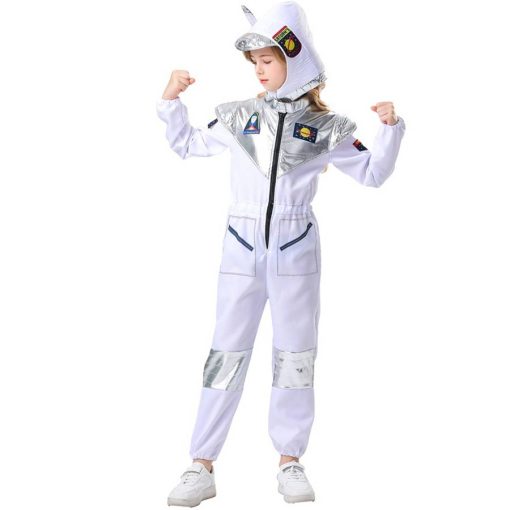 Halloween Space Adventure - Kids' White Astronaut Flight Suit Costume - Image 2