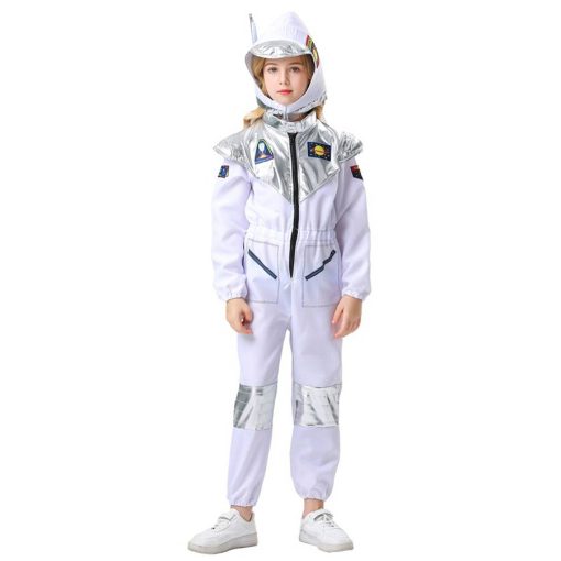 Halloween Space Adventure - Kids' White Astronaut Flight Suit Costume - Image 3