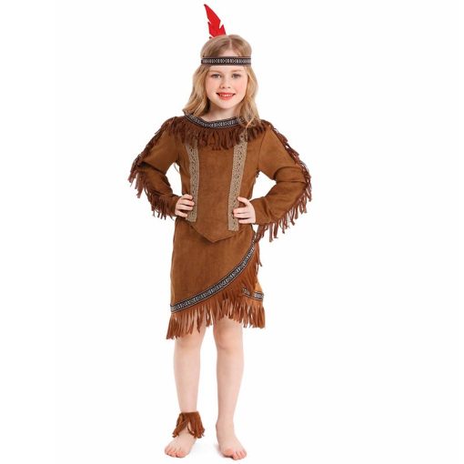 Halloween Wildman Costume - Indigenous Chief Children's Performance Outfit for Children's Day & Stage Show