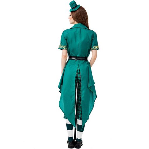 Women's Leprechaun Costume for St. Patrick's Day Party - Irish Green Fairy Adult Female Fancy Dress for Stage Performance - Image 5