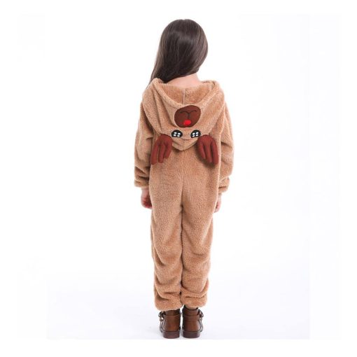 Cozy Christmas Family Fun: Matching Reindeer Onesie Costume for Adults and Kids - Image 5