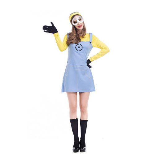 Mini Mischief Costume - Women's Yellow Cartoon Character Dress for Halloween Party & Cosplay - Image 3