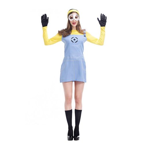 Mini Mischief Costume - Women's Yellow Cartoon Character Dress for Halloween Party & Cosplay