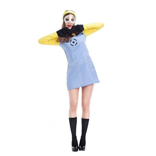 Mini Mischief Costume - Women's Yellow Cartoon Character Dress for Halloween Party & Cosplay - Image 2