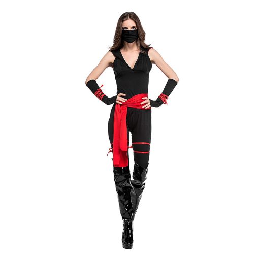 Stealthy Siren: Ninja Warrior Women's Halloween Costume - Image 3