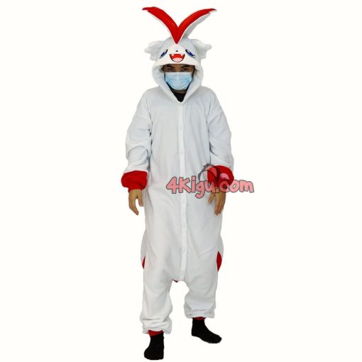 White Version Victini Kigurumi Kostüm Onesie Halloween Costumes - Image 2