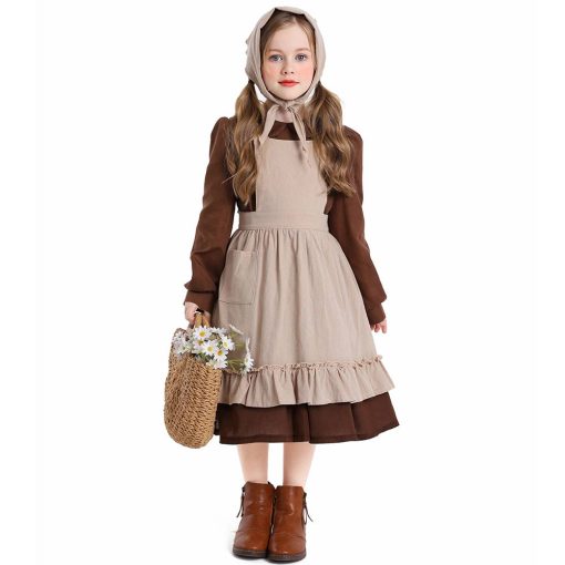 Rustic Maid Costume for Stage Play: Peasant Farm Girl Outfit - Image 6