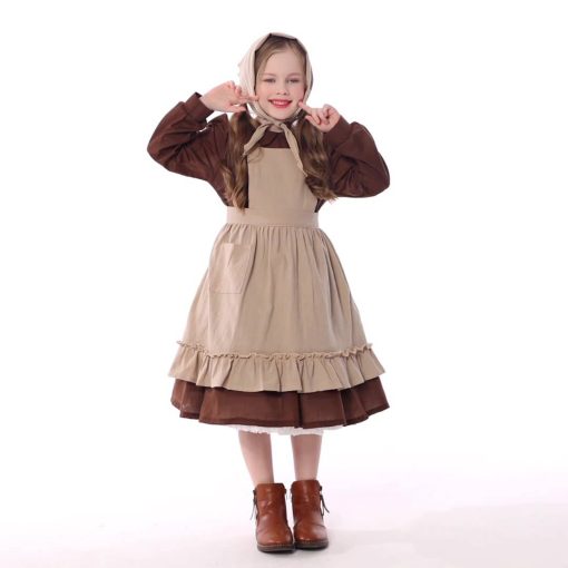 Rustic Maid Costume for Stage Play: Peasant Farm Girl Outfit - Image 3