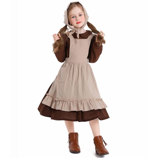 Rustic Maid Costume for Stage Play: Peasant Farm Girl Outfit - Image 2