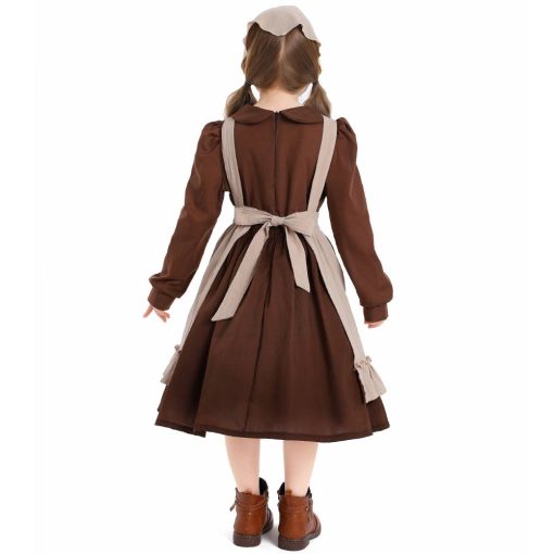 Rustic Maid Costume for Stage Play: Peasant Farm Girl Outfit - Image 4