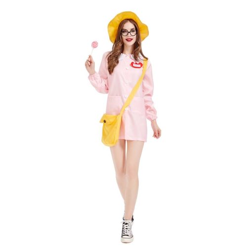 Pink Japanese Anime School Girl Cosplay Costume, Women's Halloween Uniform with Long Sleeves, Multiple Sizes - Image 2