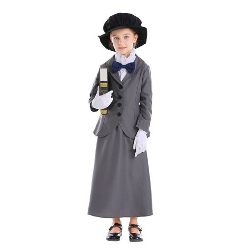 Girls' Magical Nanny Costume, Retro Family Teacher Outfit Inspired by Classic American Movie - Image 4