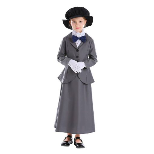 Girls' Magical Nanny Costume, Retro Family Teacher Outfit Inspired by Classic American Movie - Image 2