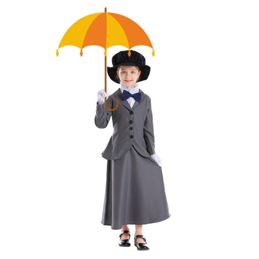 Girls' Magical Nanny Costume, Retro Family Teacher Outfit Inspired by Classic American Movie - Image 5