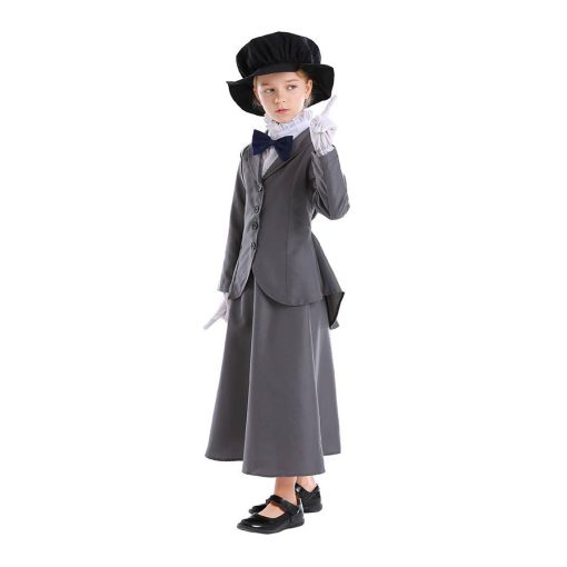 Girls' Magical Nanny Costume, Retro Family Teacher Outfit Inspired by Classic American Movie - Image 3