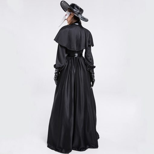 SCP-049 Plague Doctor Costume | Women's Sci-Fi Halloween Dress | Creepy Bird Mask Gown | Demon Doctor Cosplay - Image 3