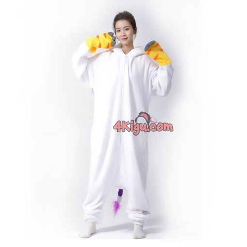 White Tailmon Kigu Onesie Couples Halloween Costumes - Image 3