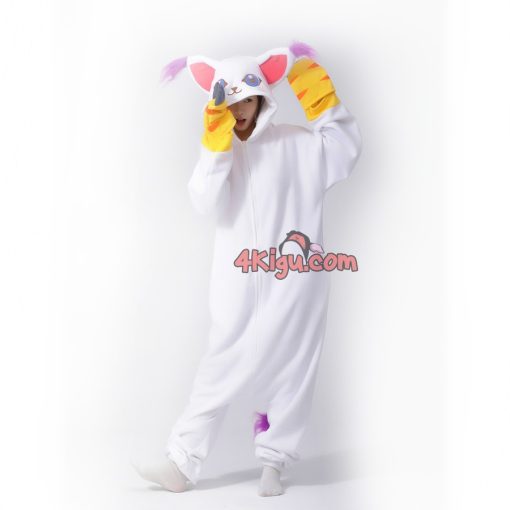 White Tailmon Kigu Onesie Couples Halloween Costumes - Image 2