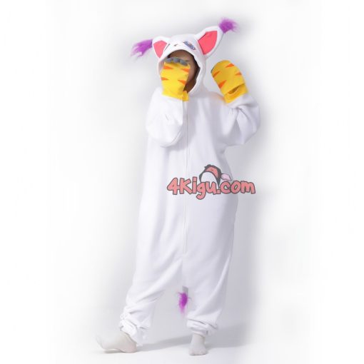 White Tailmon Kigu Onesie Couples Halloween Costumes - Image 4