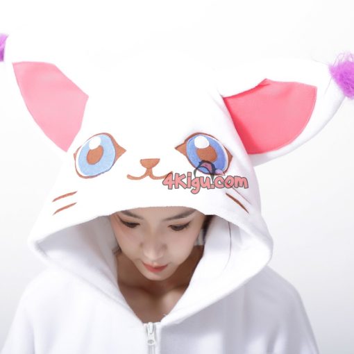 White Tailmon Kigu Onesie Couples Halloween Costumes - Image 6