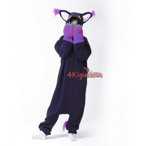 Black Tailmon Kigu Onesie Couples Halloween Costumes - Image 4