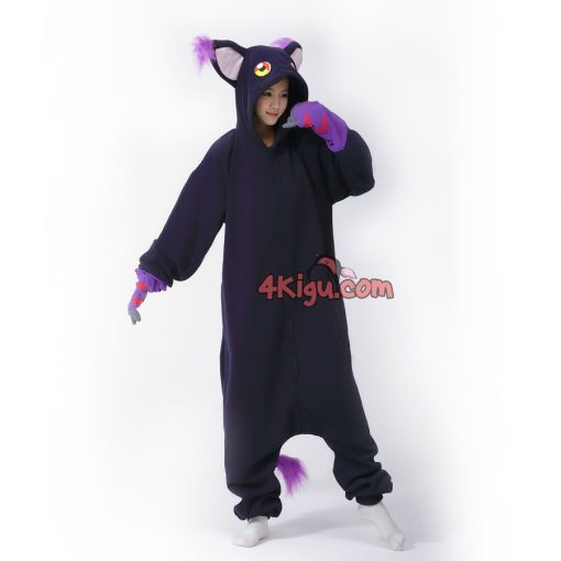 Black Tailmon Kigu Onesie Couples Halloween Costumes - Image 2