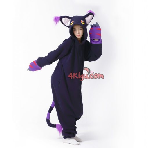 Black Tailmon Kigu Onesie Couples Halloween Costumes - Image 6