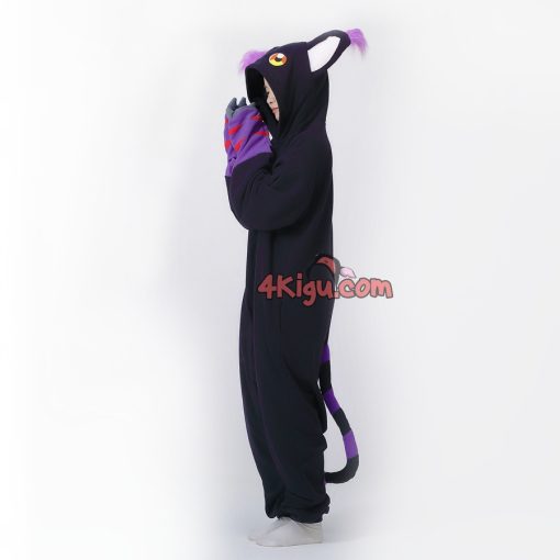 Black Tailmon Kigu Onesie Couples Halloween Costumes - Image 7