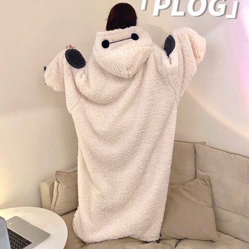 Baymax Robe - Cozy Hooded Winter Sleep Dress for Girls' Parties - Image 4