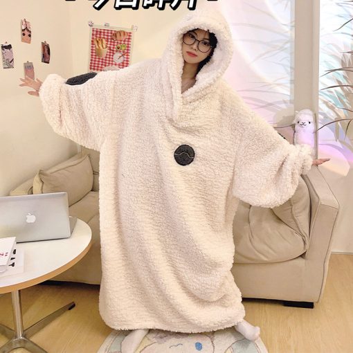 Baymax Robe - Cozy Hooded Winter Sleep Dress for Girls' Parties - Image 5