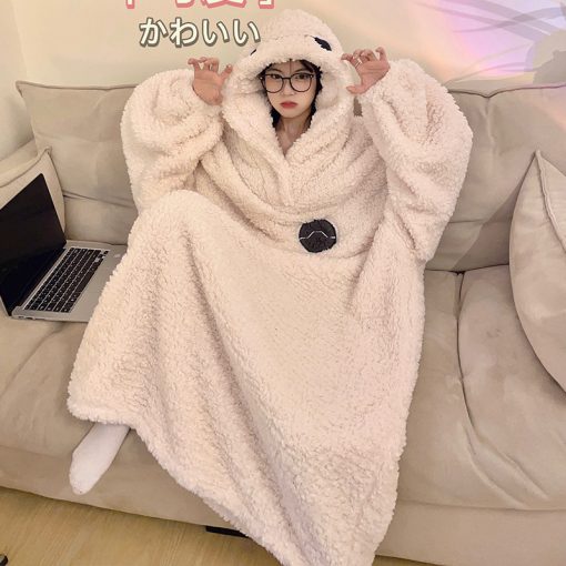 Baymax Robe - Cozy Hooded Winter Sleep Dress for Girls' Parties - Image 3